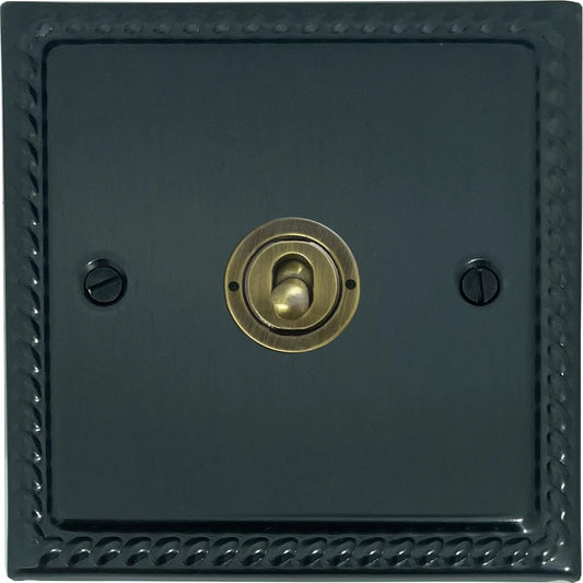 Monarch Black Bronze 1 Gang Toggle Switch (Antique Brass Toggle)