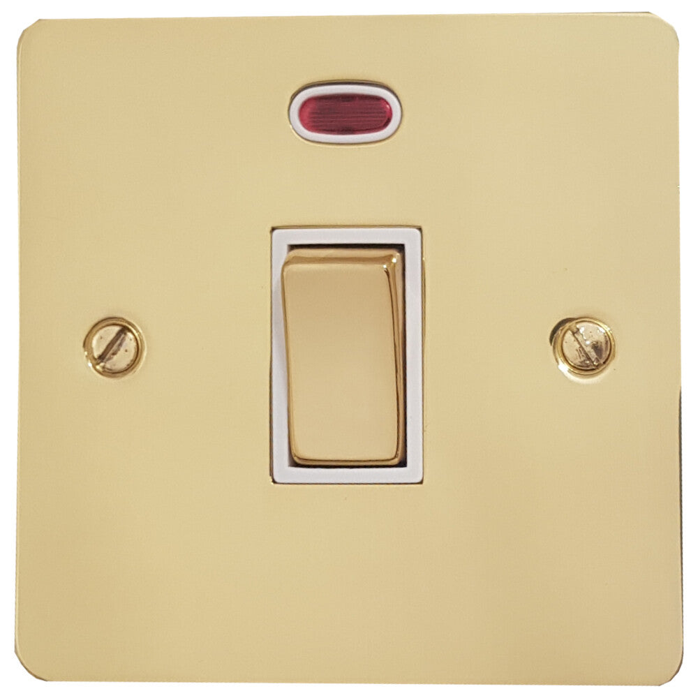Flat Polished Brass 20 Amp Dp Switch