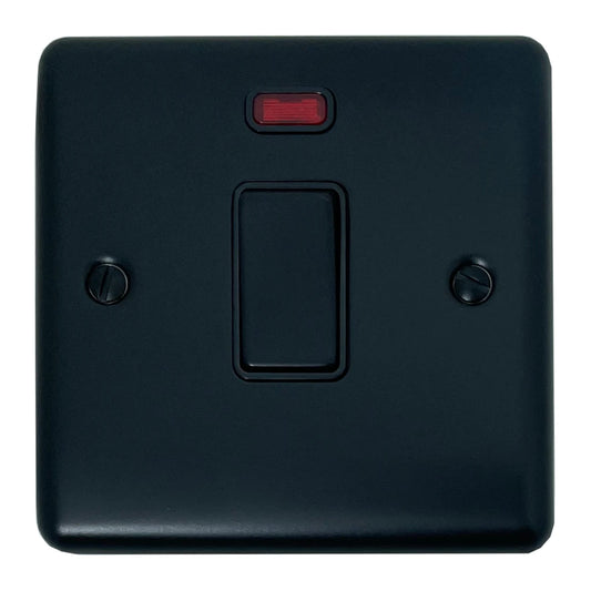 Basics Matt Black 20 Amp DP Switch