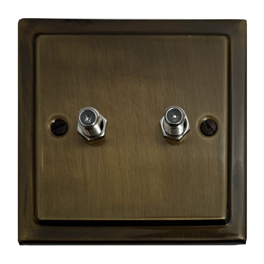 Victorian Medium Bronze 2 Gang Sat Point