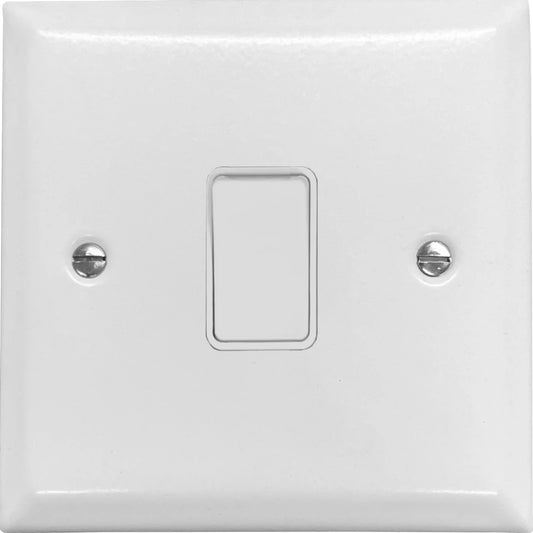 Spectrum Flat White 1 Gang 2 Way Switch