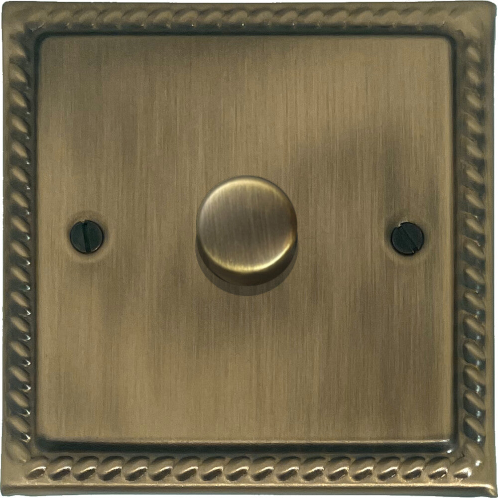 Georgian Light Antique Brass 1 Gang LED Dimmer