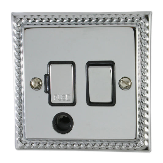 Georgian Polished Chrome Switch Fused Spur & F/O