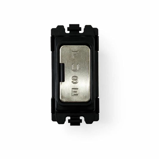 Fuse Holder - Black and Satin Chrome Switch