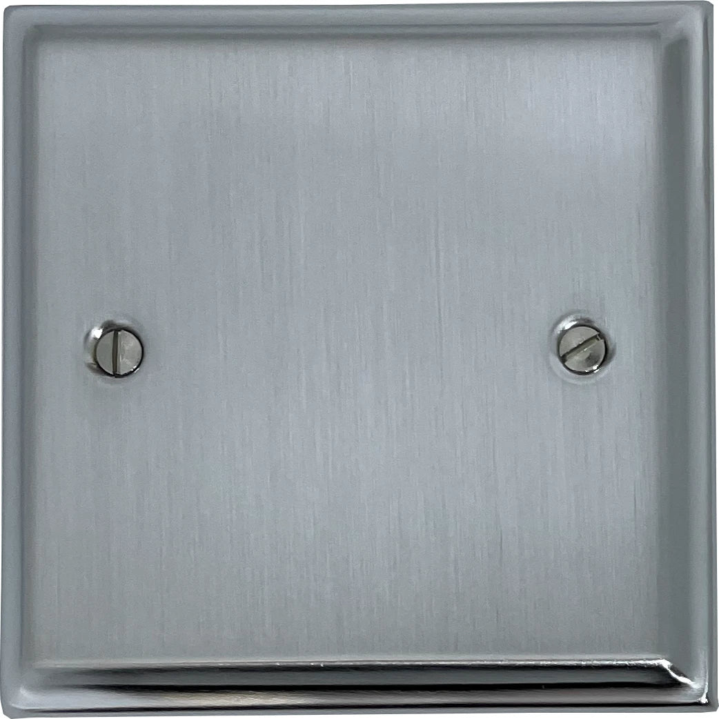 Deco Satin Chrome 1 Gang Blank