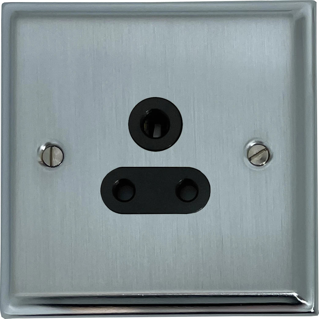 Deco Satin Chrome 5 Amp Socket