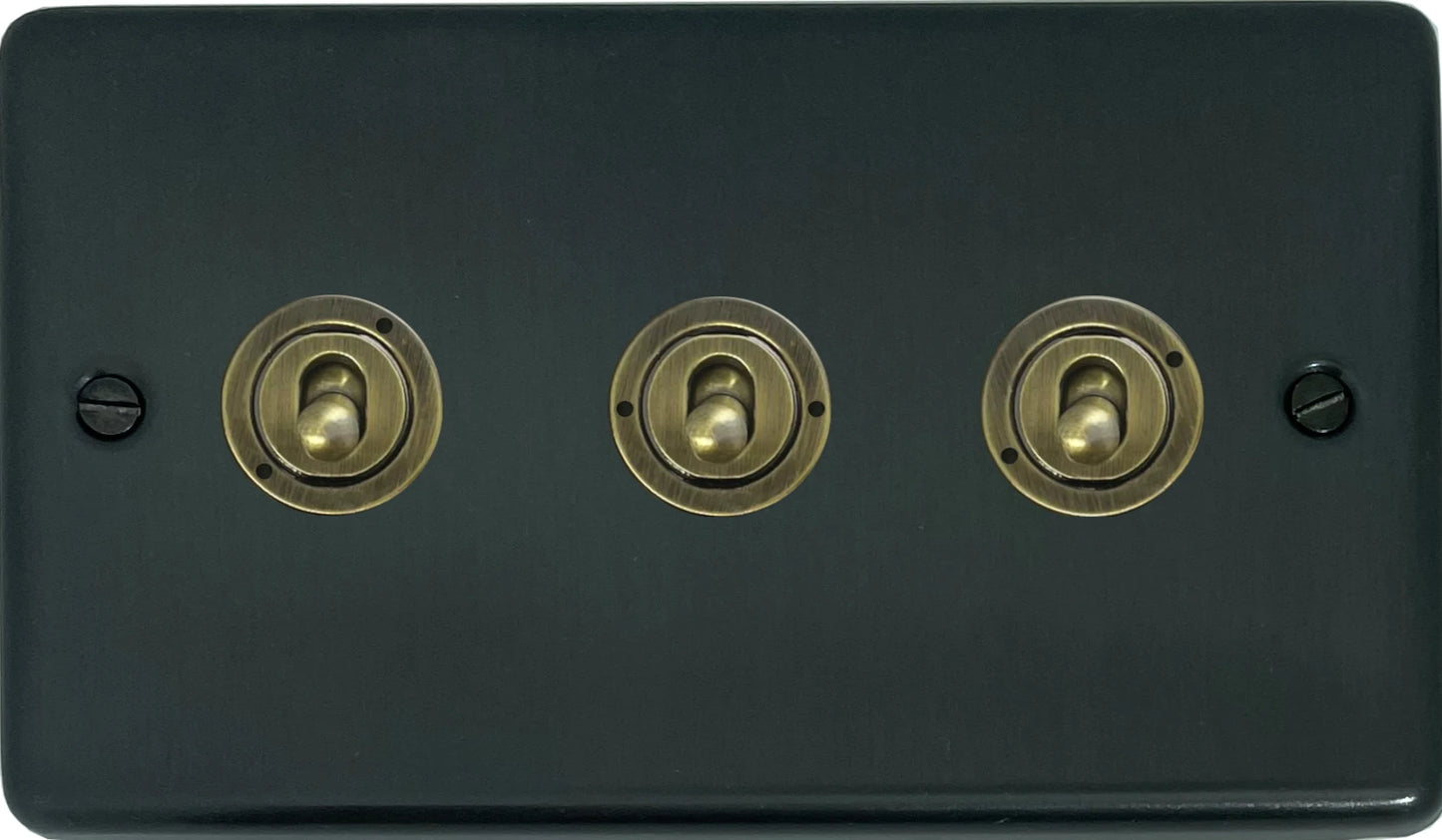 Contour Black Bronze 3 Gang 2 Way Toggle