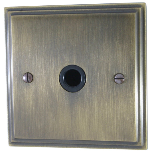 Victorian Antique Brass Flex Outlet Plate
