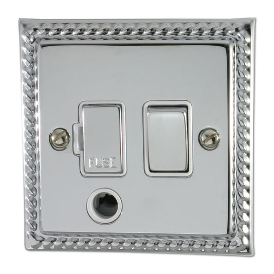 Georgian Polished Chrome Switch Fused Spur & F/O