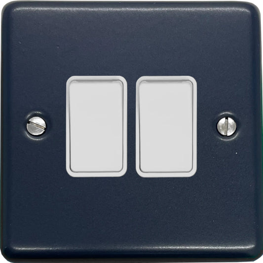 Contour Blue 2 Gang Switch