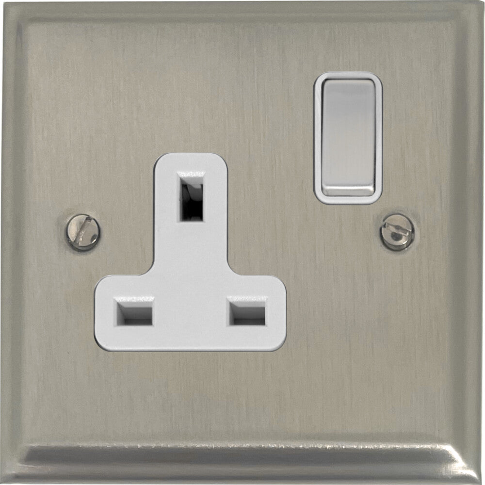 Deco Satin Nickel 1 Gang Socket
