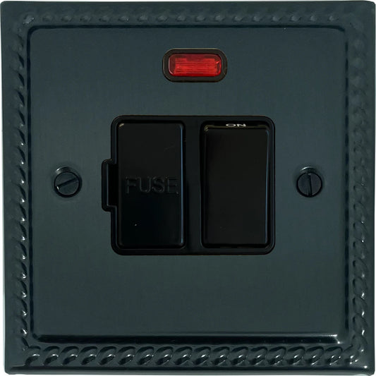 Georgian Black Bronze Switched Fused Spur with Neon (Black Switch)