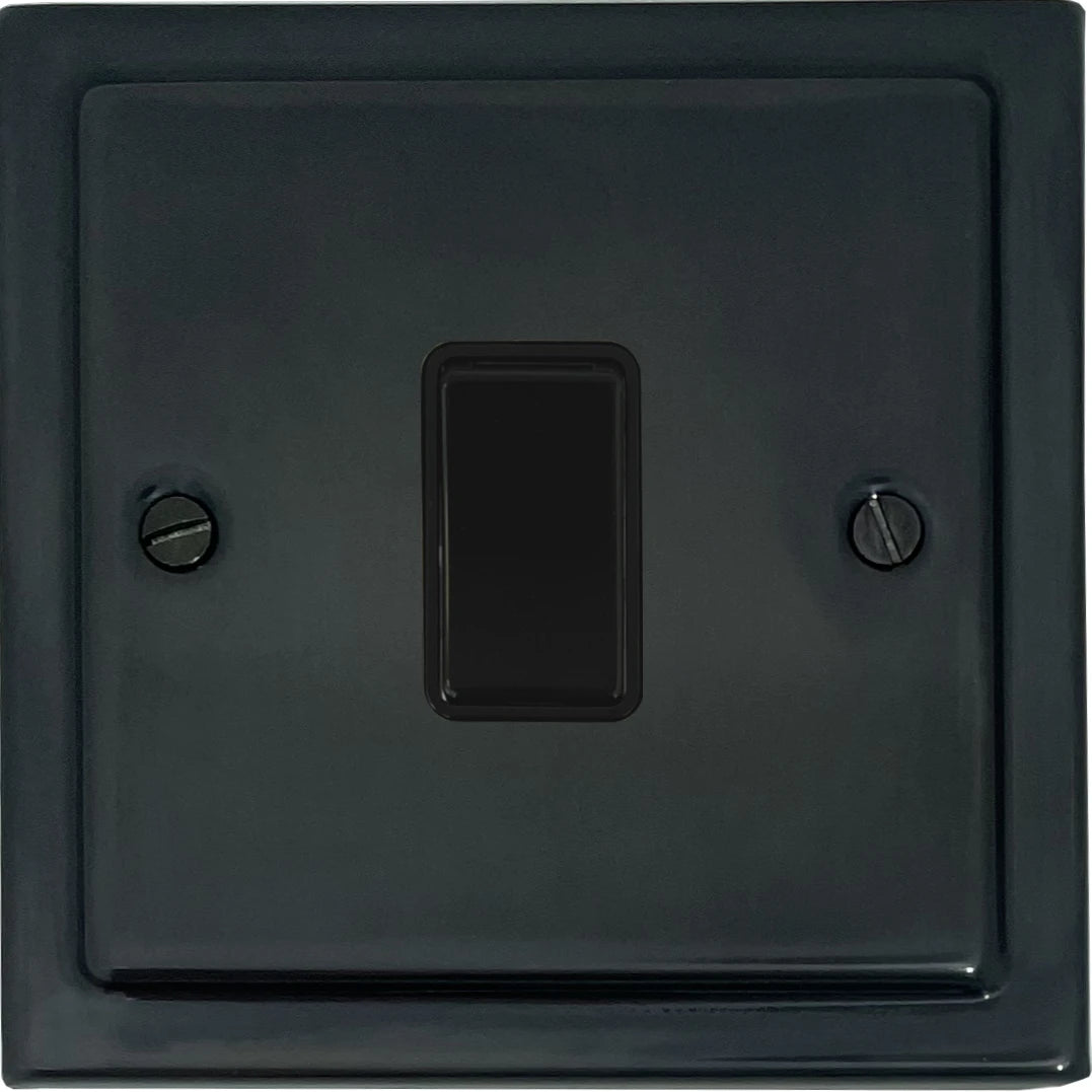 Victorian Black Bronze 1 Gang Switch