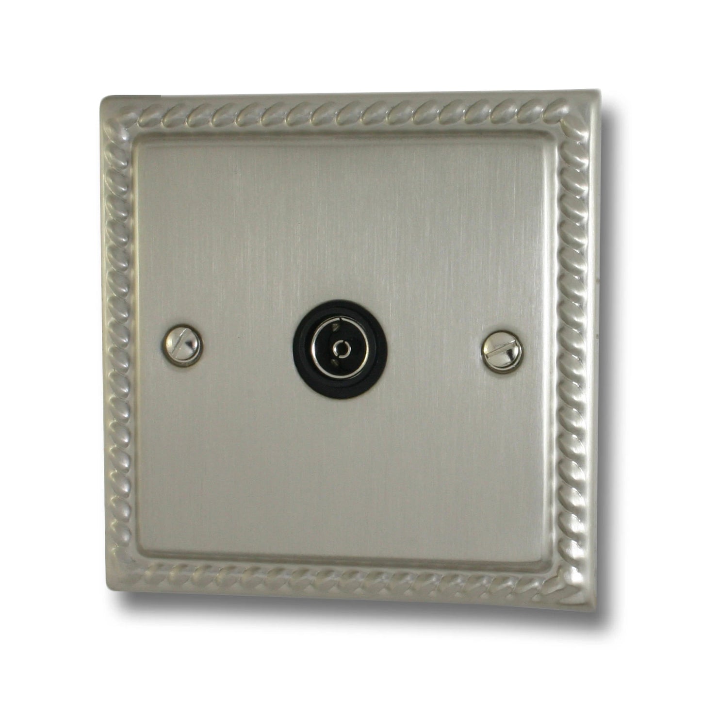 Georgian Satin Nickel 1 Gang Coax Point