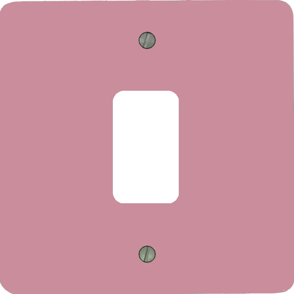 Flat Gloss Pink 1 Gang Grid Plate
