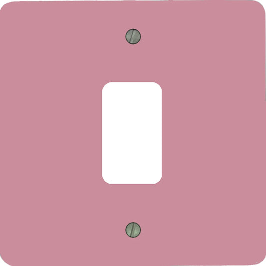 Flat Gloss Pink 1 Gang Grid Plate