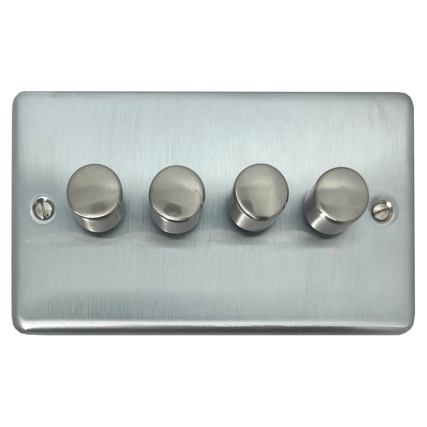 Contour Satin Chrome 4 Gang LED Dimmer