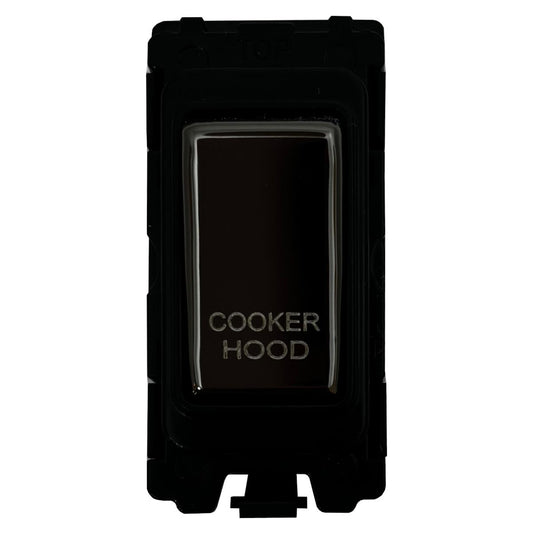 20A DP Switch - Engraved - Cooker Hood - Black Nickel Switch
