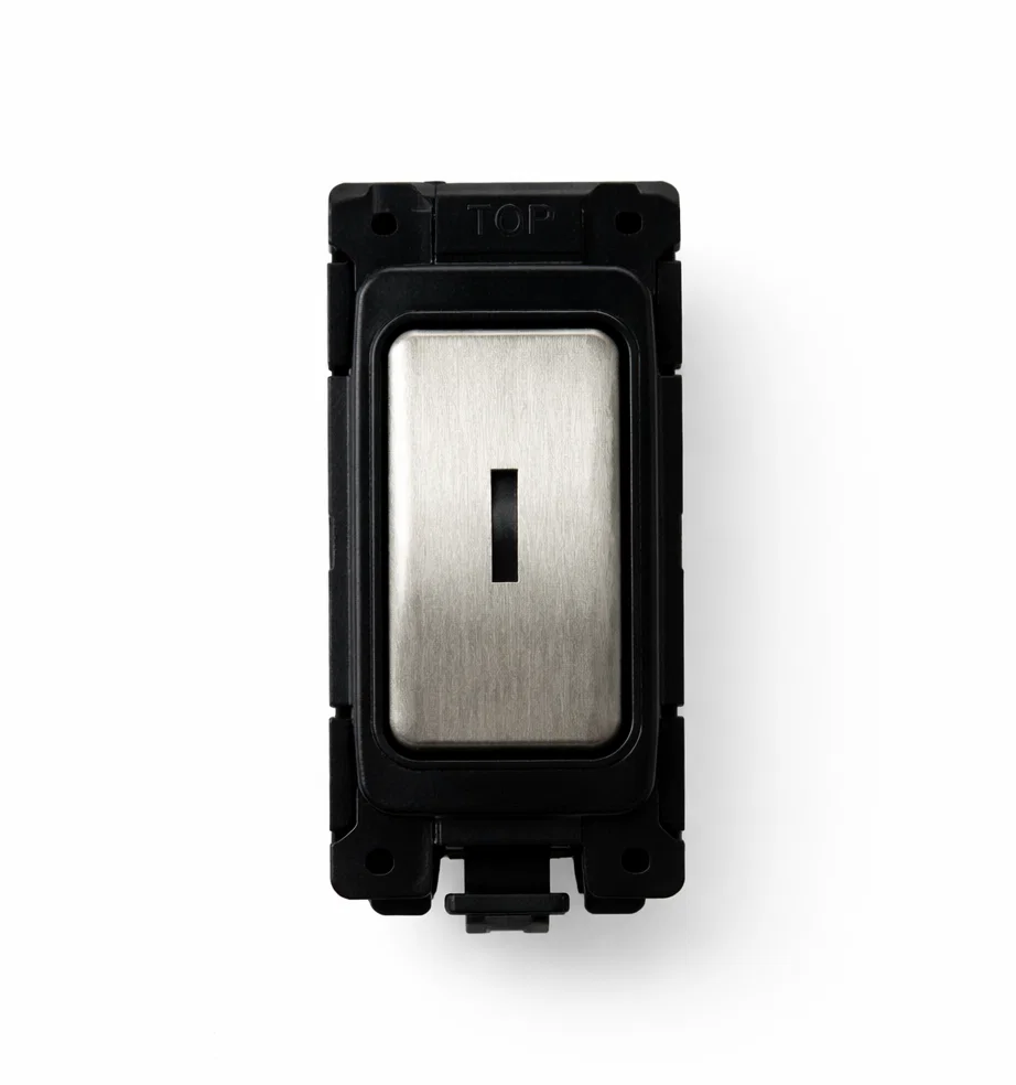 20A 2 way SP Switch Including key - Black and Satin Chrome Switch