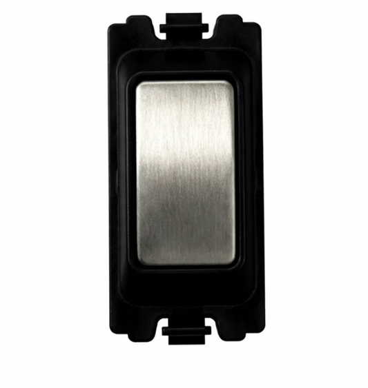 Blanking Piece grid switch - Black and Satin Chrome Switch