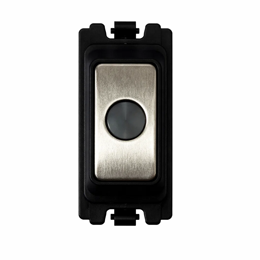 Flex Outlet Grid - Black and Satin Chrome Switch