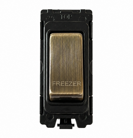 20A DP Switch - Engraved - Freezer - Antique Switch