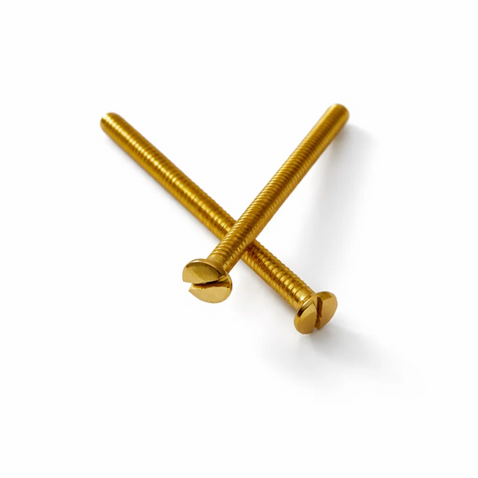 2 x 50mm POLISHED BRASS PINS