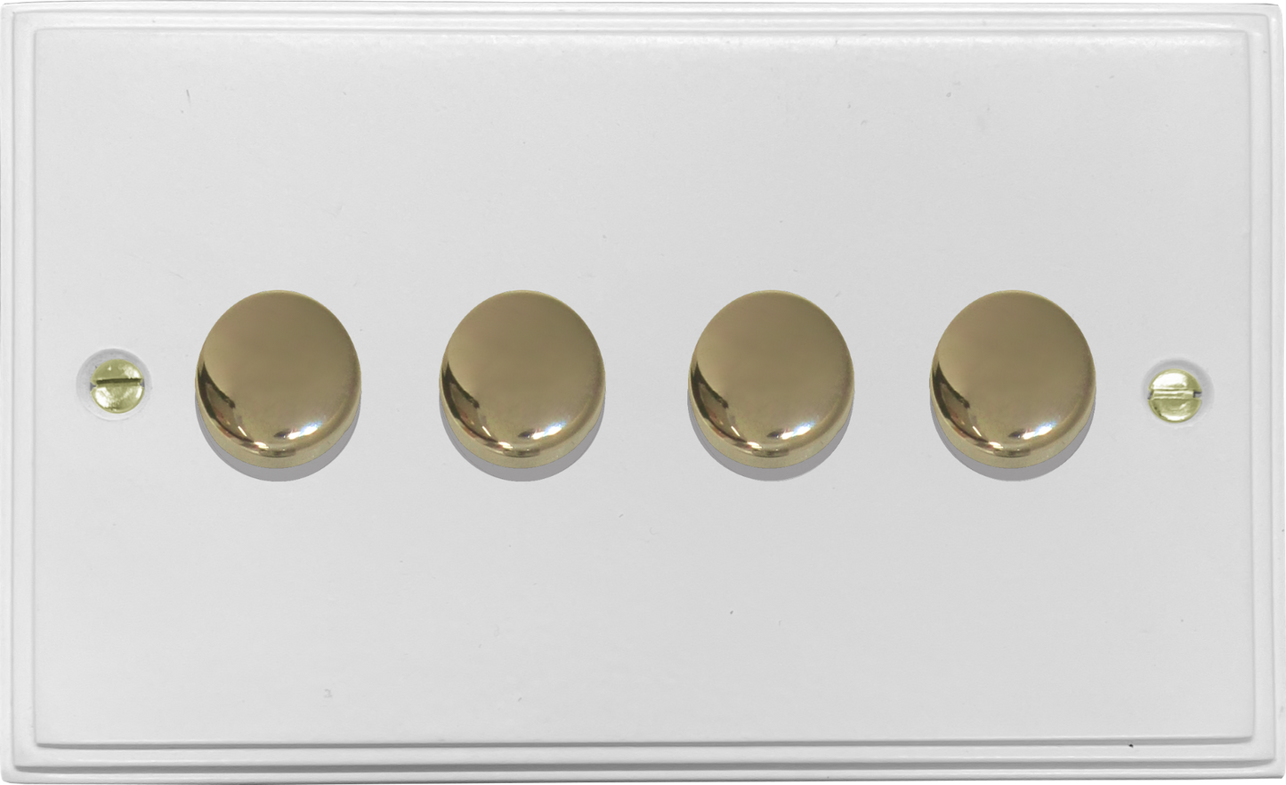 Victorian Flat White 4 Gang LED Dimmer